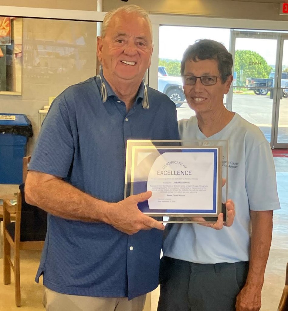 Harrison Airport manager honored for 35 years of service
